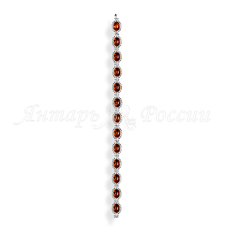 Браслет Посеребрение, янтарь