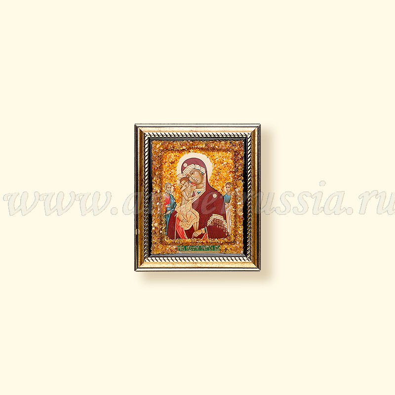 Икона БМ.Трех радостей Янтарь Икона БМ.Трех радостей Янтарь